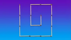 Kniffliges Rätsel: Welche Streichhölzer musst du verschieben, damit zwei Quadrate entstehen?