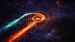 In einem Blazar wurde erstmals ein zweiter Jet entdeckt – ein Hinweis auf ein seltenes Schwarzes-Loch-Paar